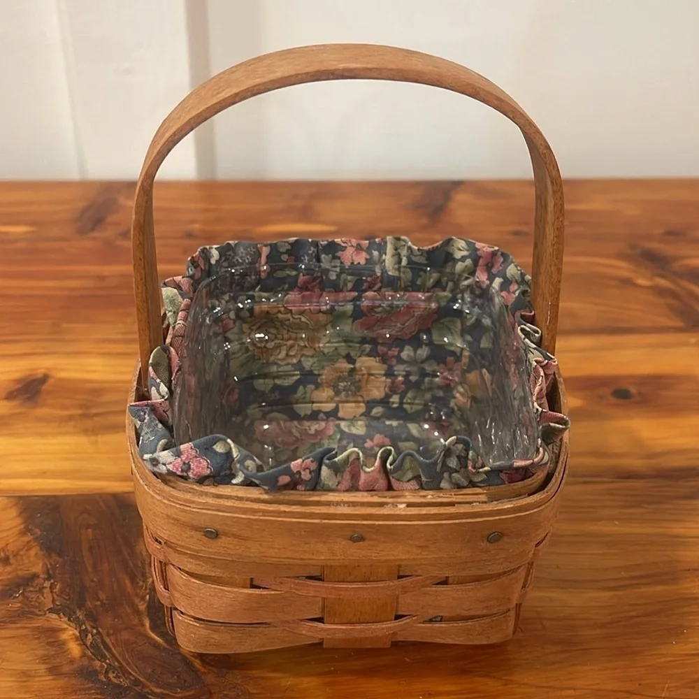 Vtg Longaberger 1991 Mother’s Day Touch Of Pink Potpourri Basket